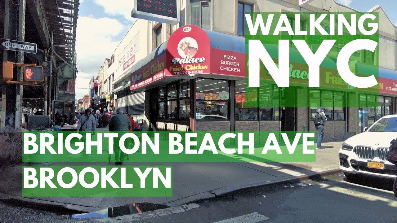 Walking Brighton Beach Avenue Brooklyn New York (April 2022) (Day) Брайтон Бич