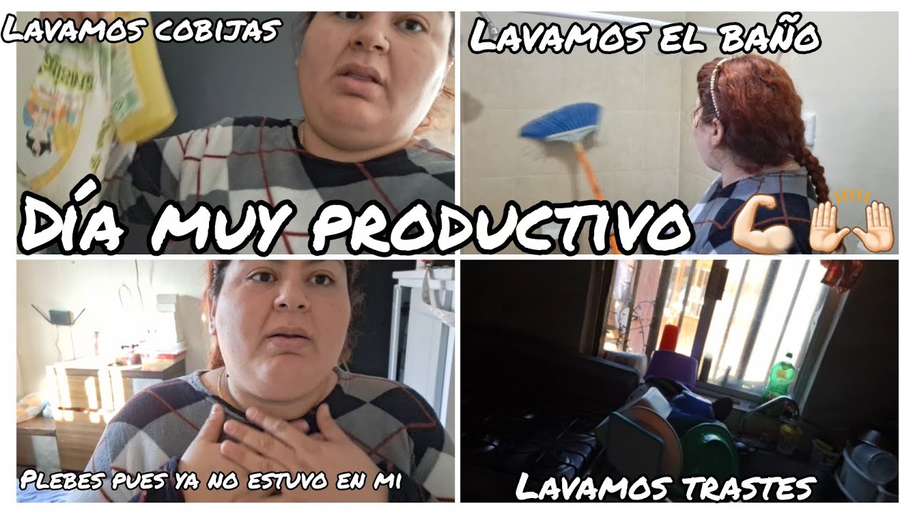 DIA MUY PRODUCTIVO💪🏻🙌🏻ya no estuvo en mi plebes,lavamos trastes,lavamos cobijas,lavamos el baño🧹🪣🫧🫧
