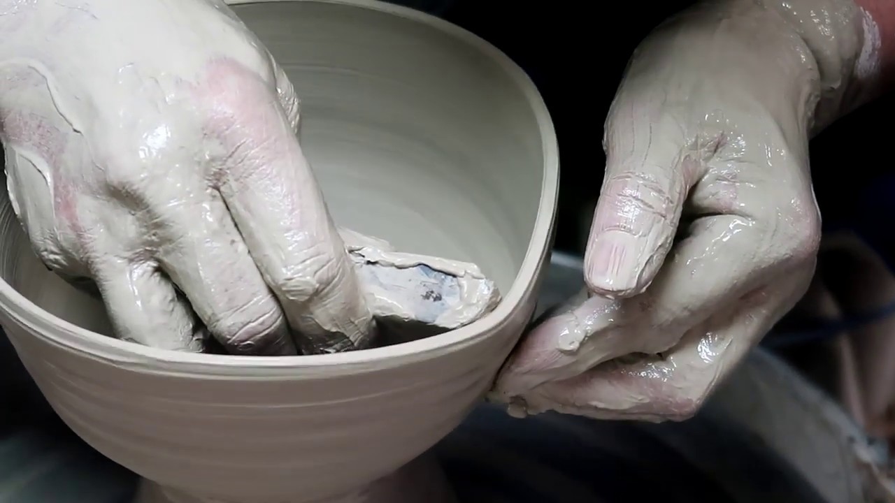 pottery : How to make ceramic bowl.　[陶芸]ロクロで丼の制作