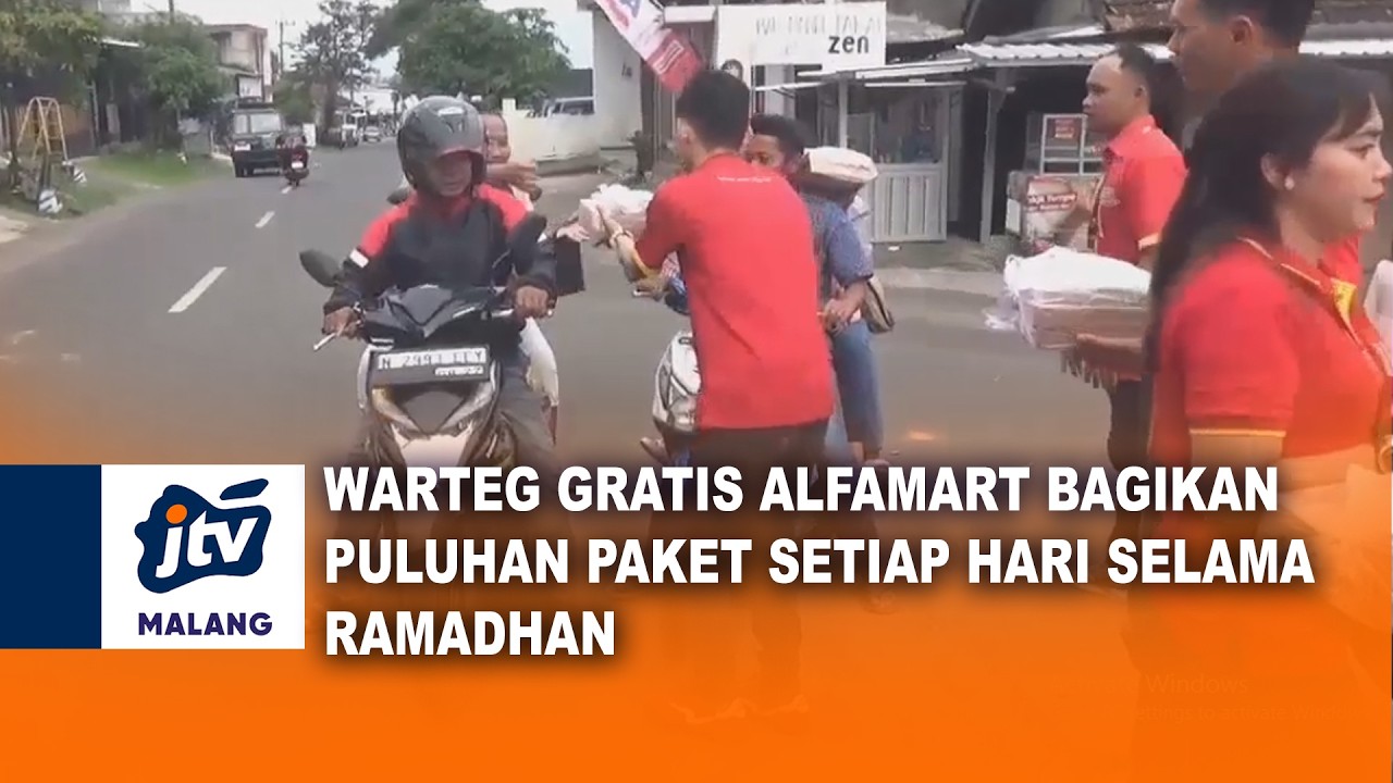 WARTEG GRATIS ALFAMART BAGIKAN PULUHAN PAKET SETIAP HARI SELAMA RAMADHAN | JTV MALANG