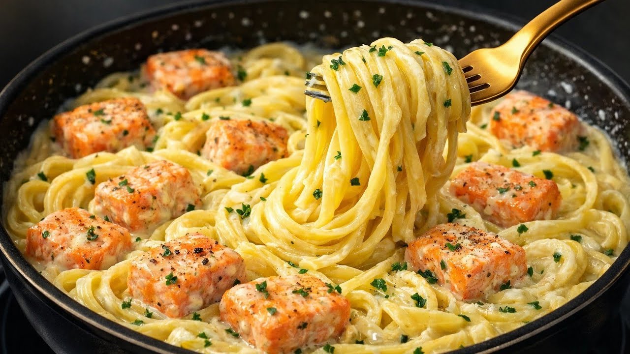 Самая кремовая паста с лососем за 15 минут | Быстрый и вкусный ужин