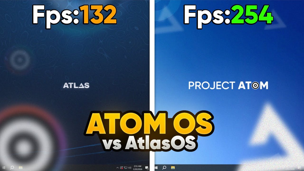 AtlasOS vs AtomOS - The BEST windows build for Gaming? (+ Benchmarks)