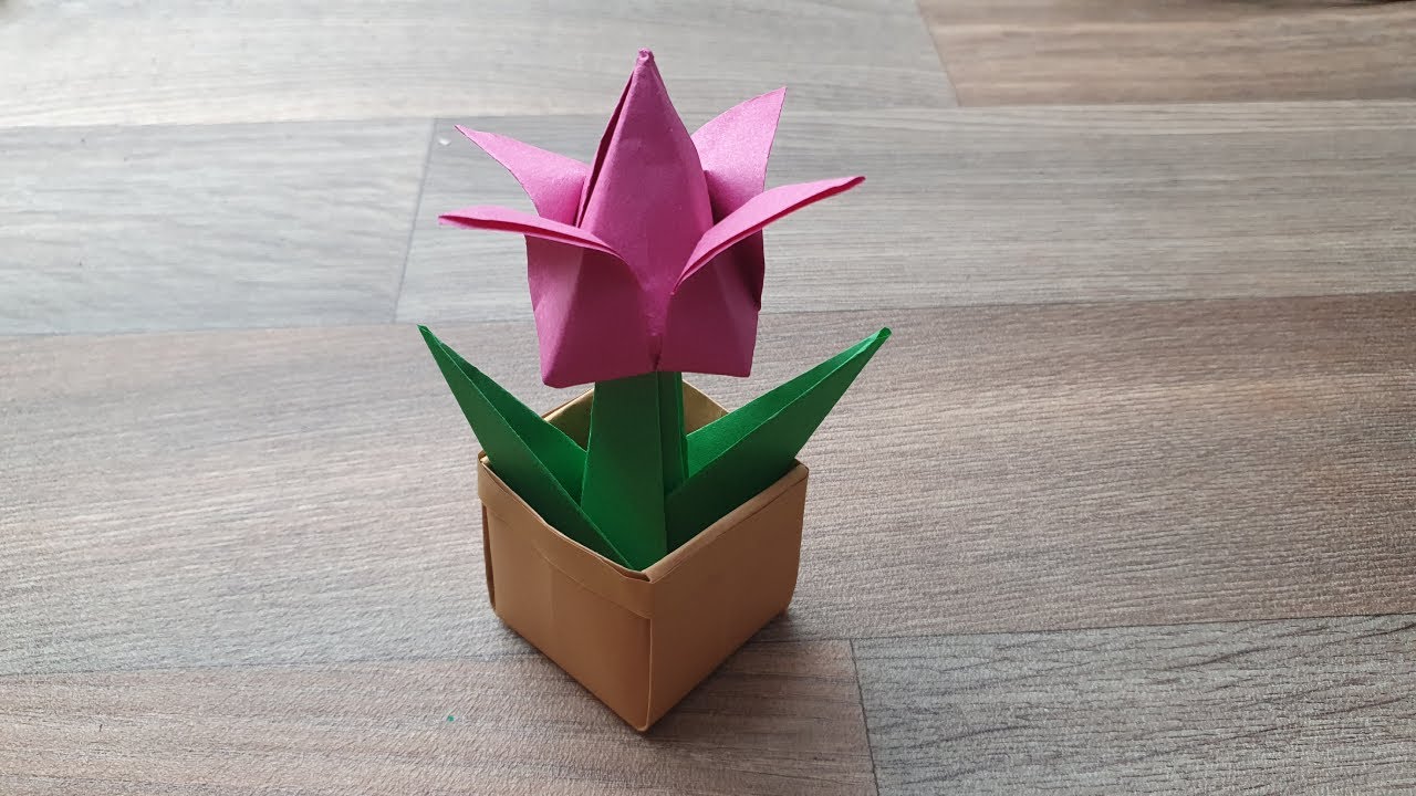 How To Make a Paper Tulip Flower (EASY!) | #origami #howtomake #howto