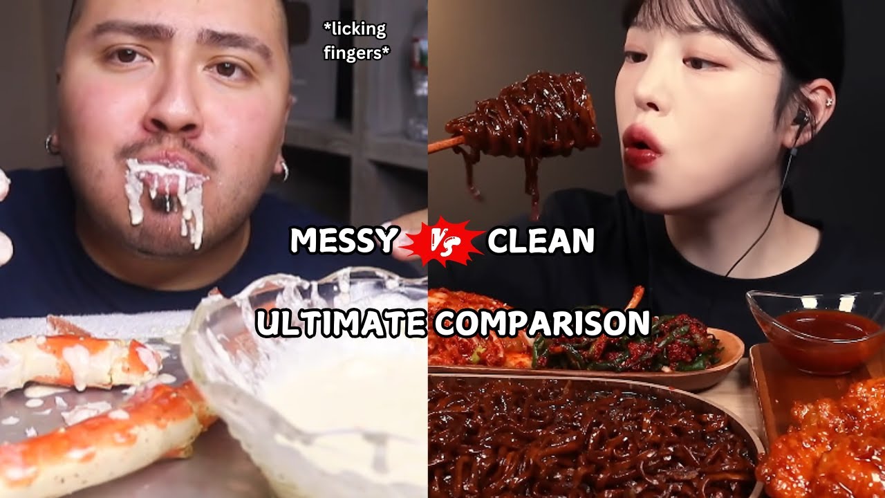 CLEAN VS MESSY MUKBANGERS    Mukbang compilation