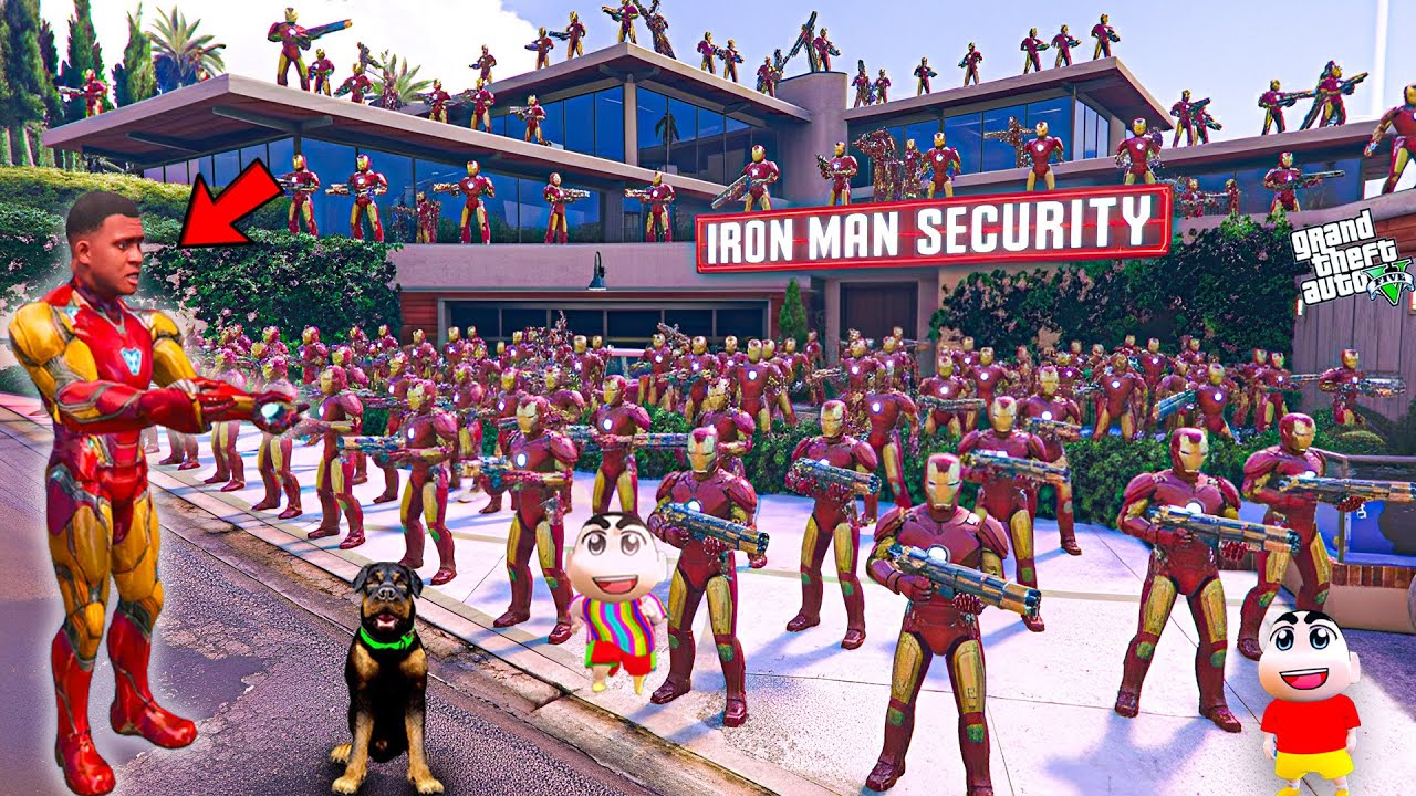 Franklin & Shinchan Launched their special Ironman Security Base In GTA 5 !