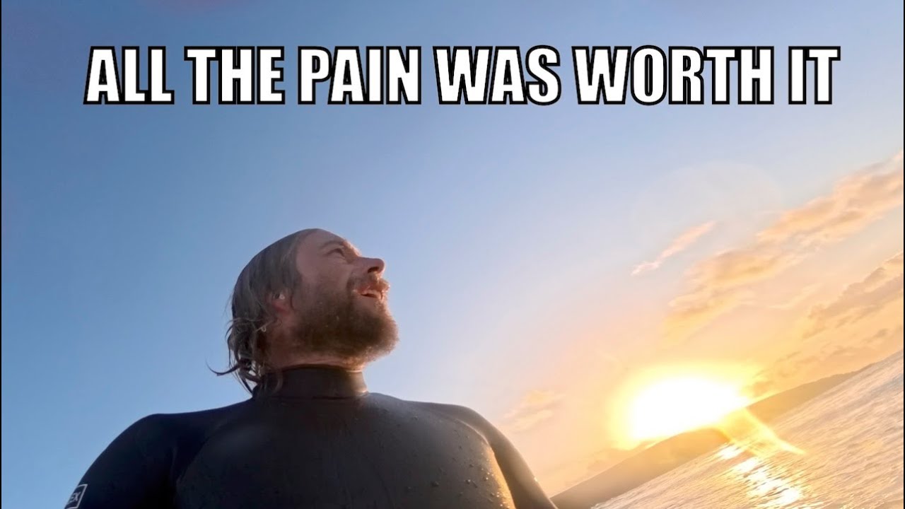 Mike Lay cycling and surfing around Britain. Stage 1, part 2. Gwithian to Newquay, glorious sunset.