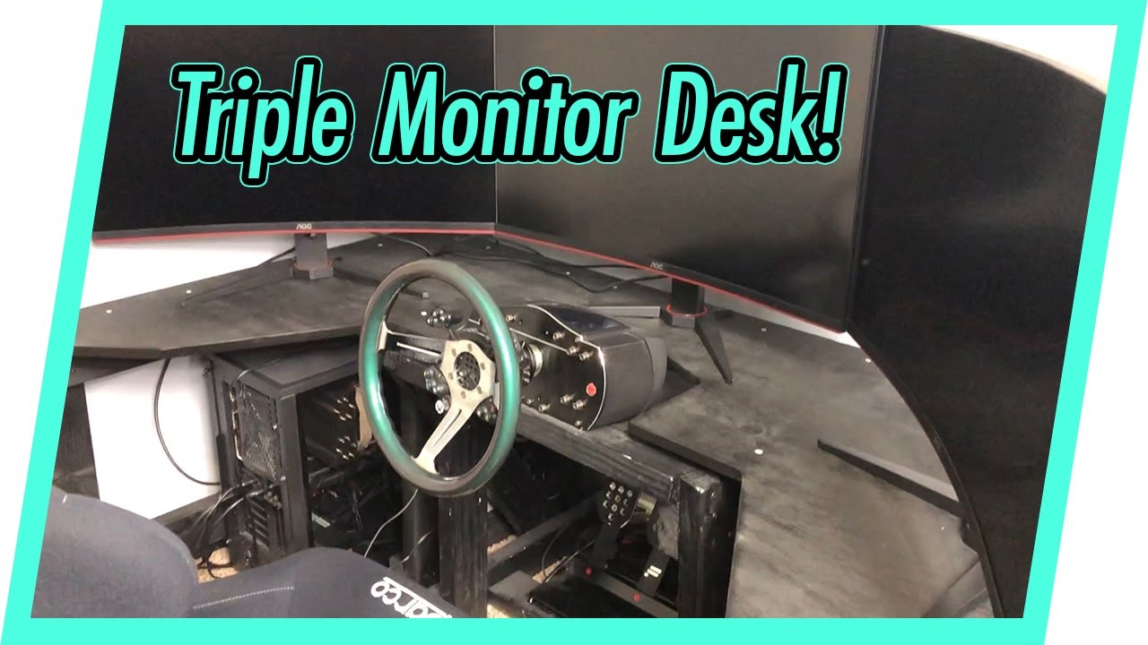 I Built a Budget Triple Monitor Desk for Sim Drifting and Racing!