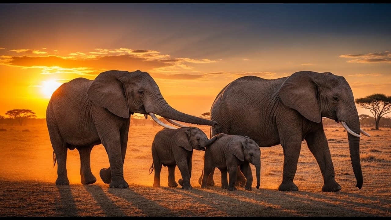 Elephant Family A Heartwarming Journey of Love and Protection 🐘❤️