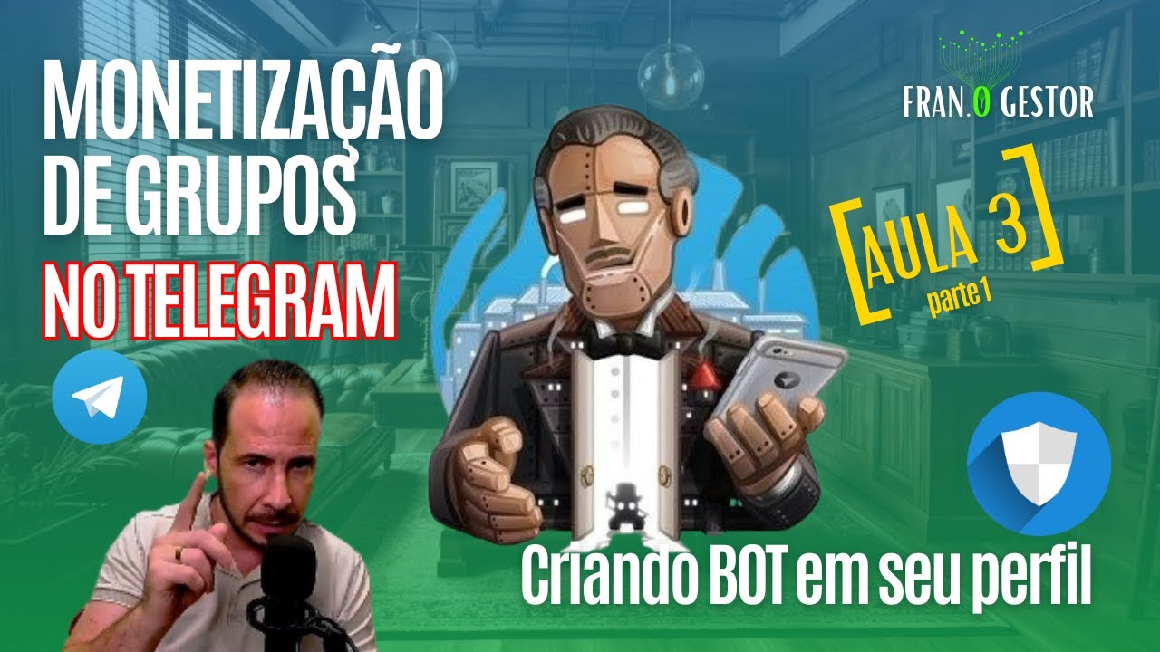 Aula 3 - Parte 1 - Criando BOT Telegram com o bot father em seu perfil