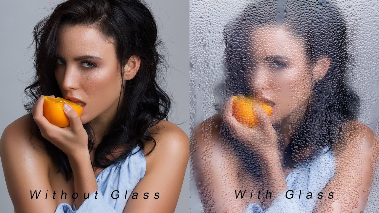 Portrait Beauty Behind Wet Glass Effect in Photoshop - Creative Photo Effects Tutorial