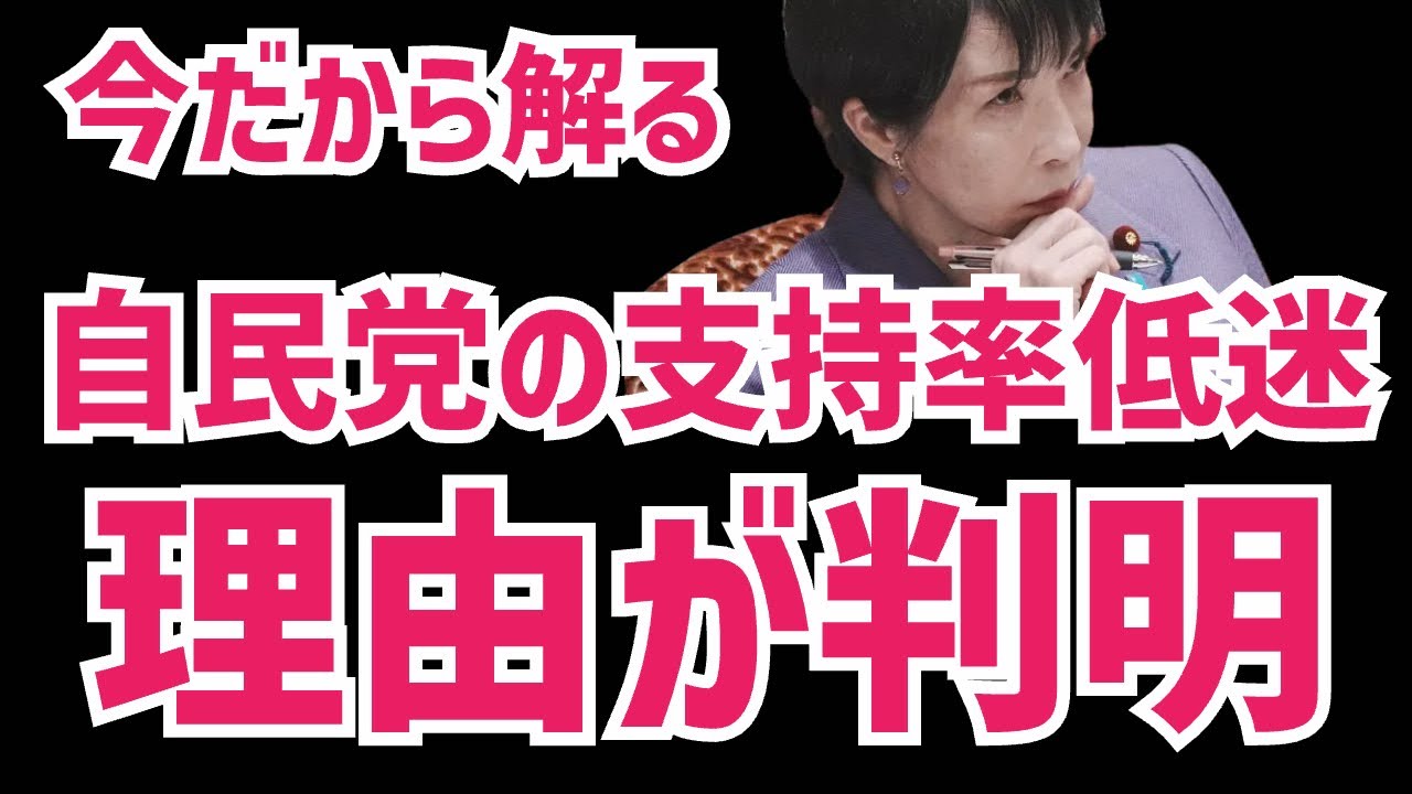 【判明】今だから解る自民党支持率低迷の理由が判明！