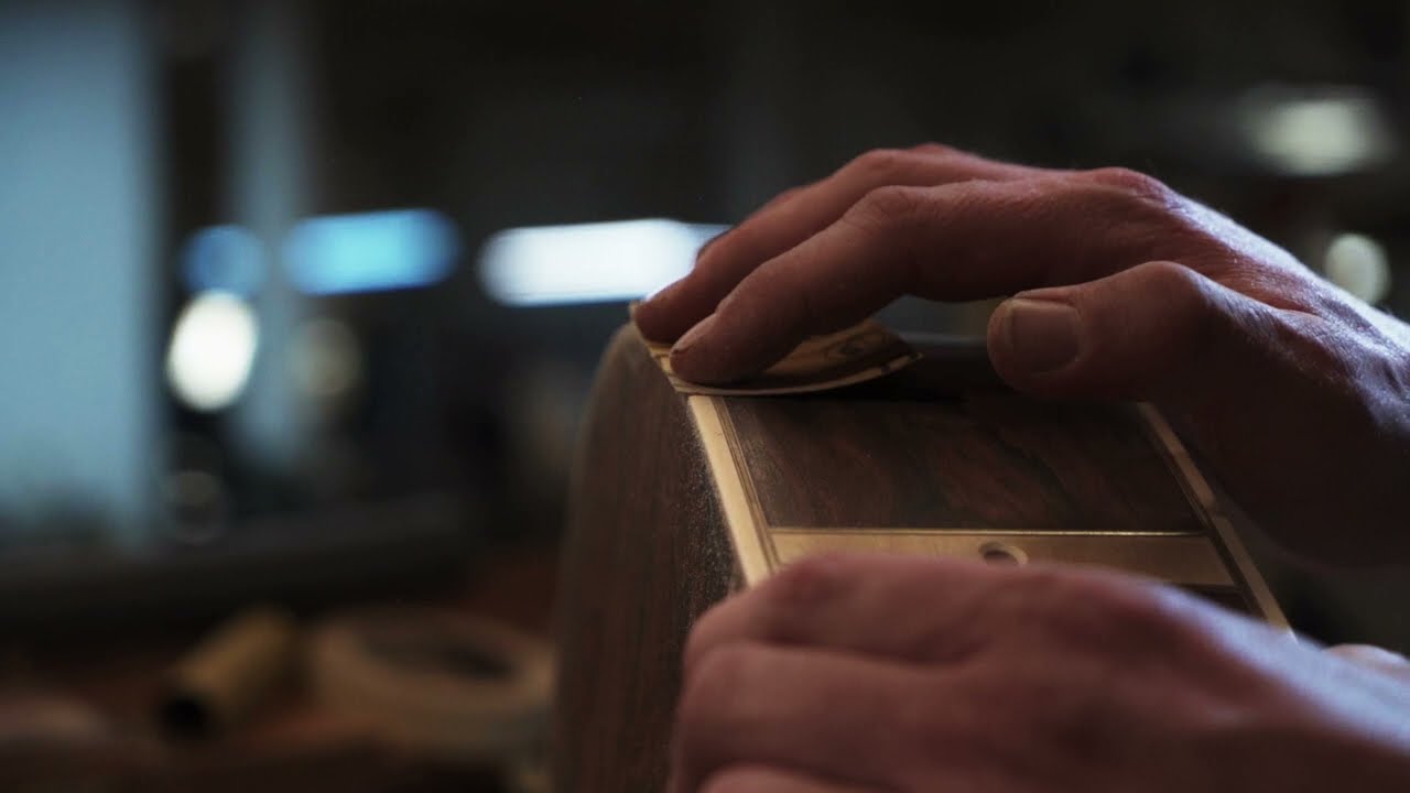 Inlaying 18K Gold on our 10,000th guitar.