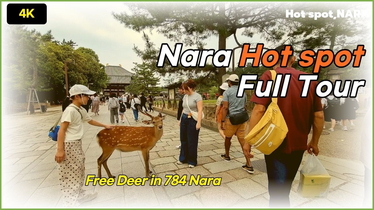 【JP 4K】 Nara 7 Hot Spot Guide|  Walking by the 1,300-Year-Old | Japan