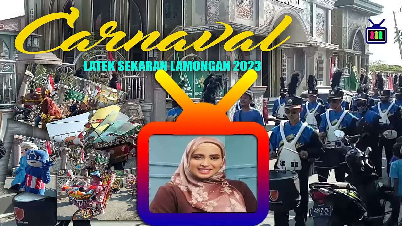 CARNAVAL LATEK SEKARAN LAMONGAN 2023 meriah penuh semangat.