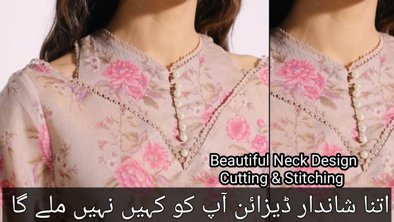Latest Neck Design Cutting And Stitching | New Trendy Neck Design With Lace