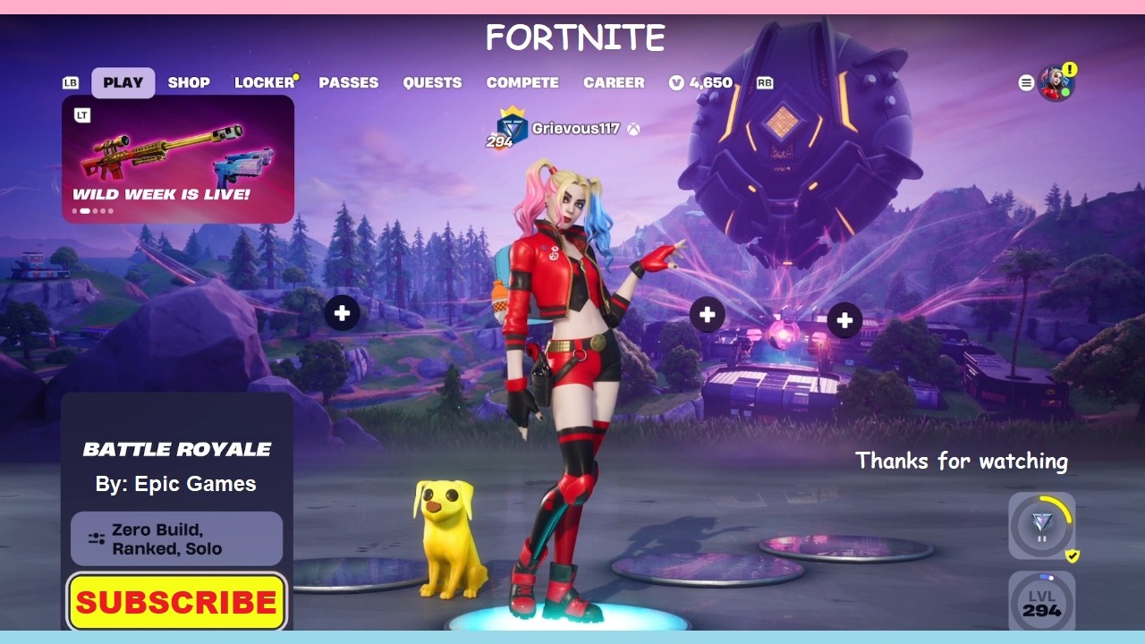 Fortnite: Battle Royale Ranked Solo Gameplay | Harley Quinn