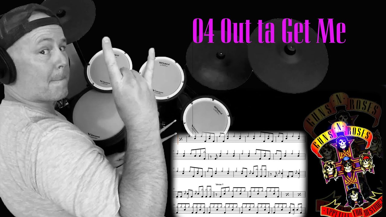 'OUT TA GET ME' | Guns N' Roses | Appetite for Destruction | Drum Cover (Free Drumeo Trial)
