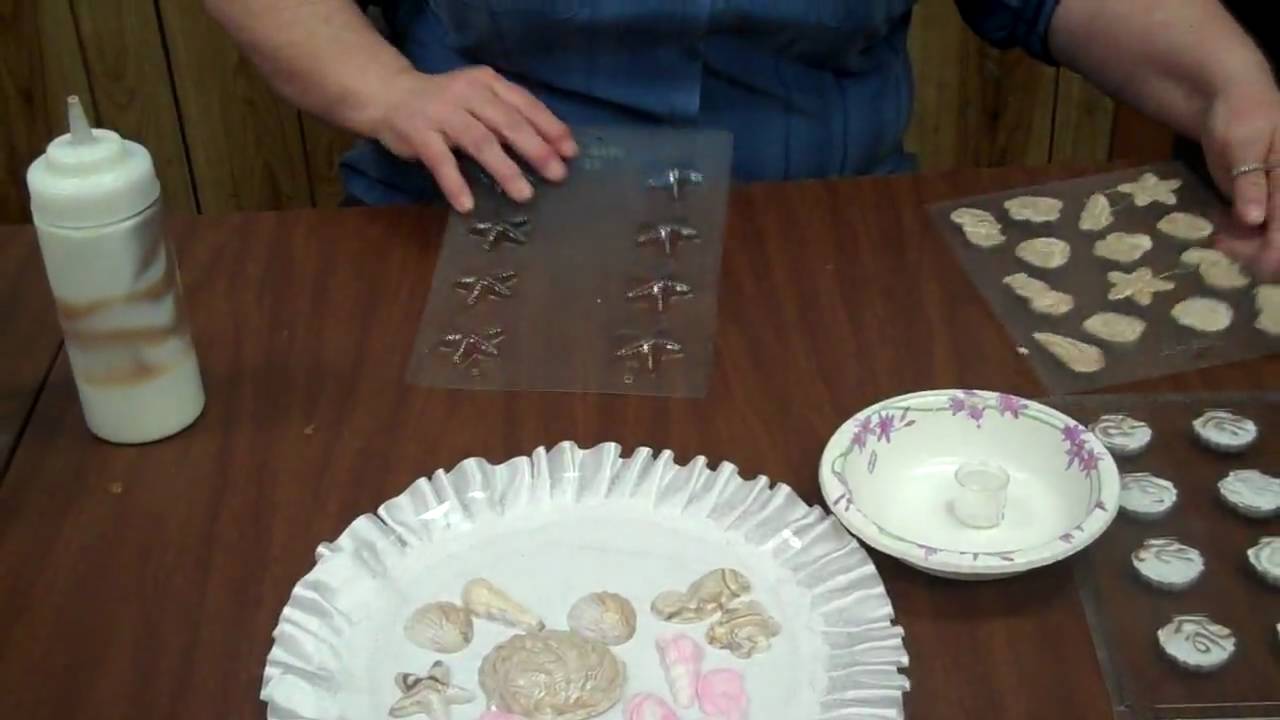 Making Chocolate Candies Using Seashell Candy Molds