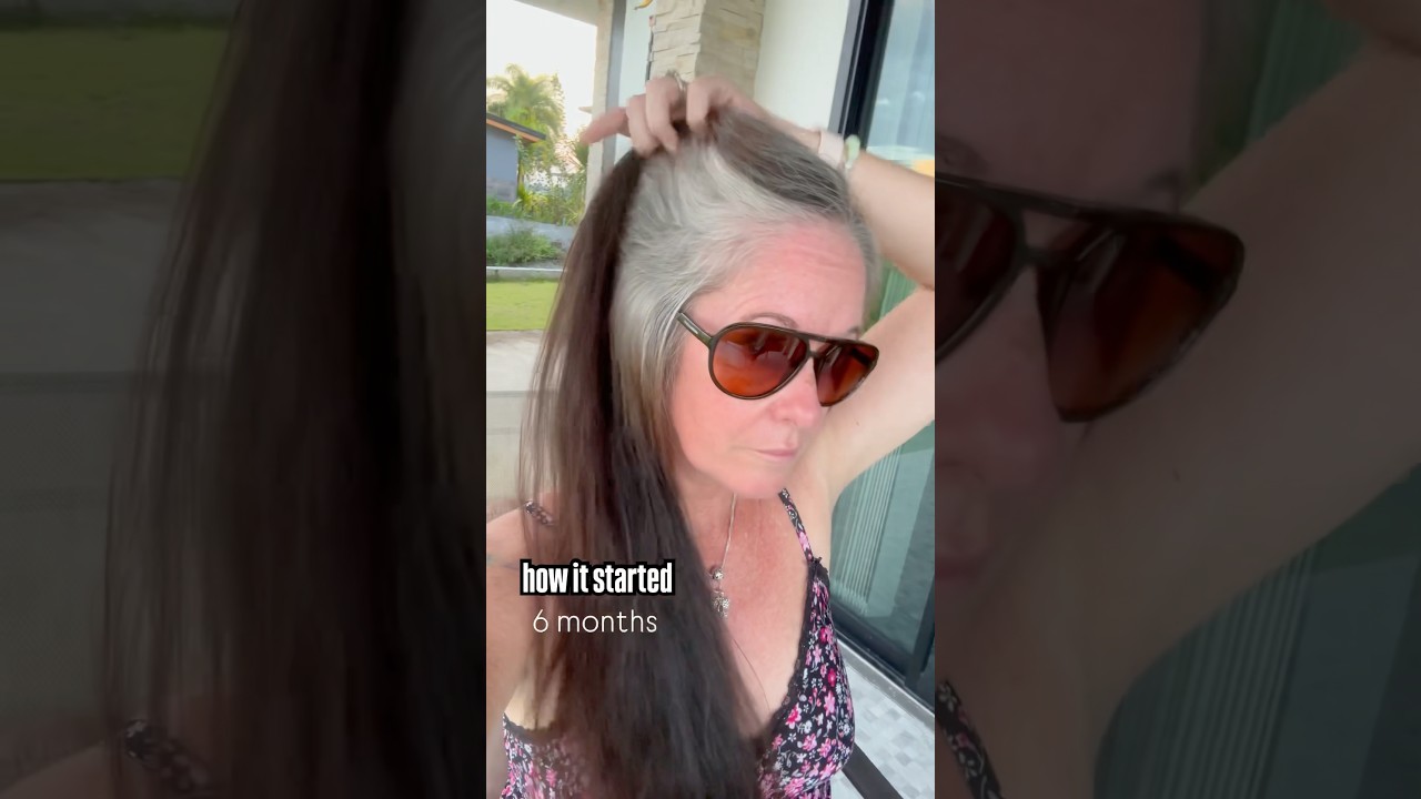 6 months, 15 months, 22 months clips from my grey hair grow out journey  #greyhair #goinggrey #hair
