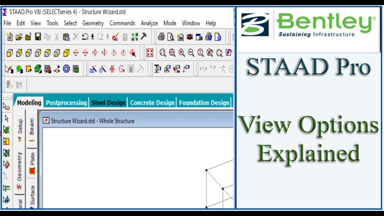 STAAD Pro Tutorial For Beginners [Episode 9]: View Options in STAAD PRO