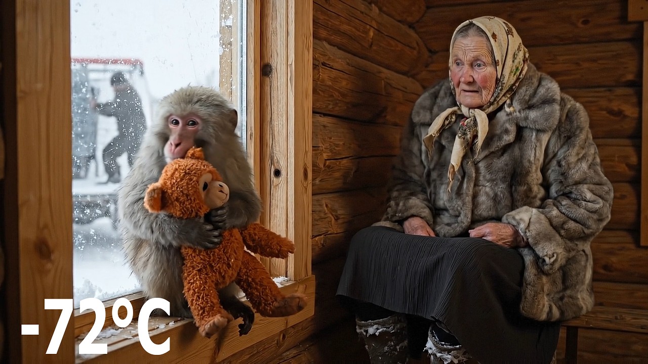 Baby Monkey and the Orange Bear: 80-Year-Old Grandma’s Heartwarming Rescue in -72°C Siberia