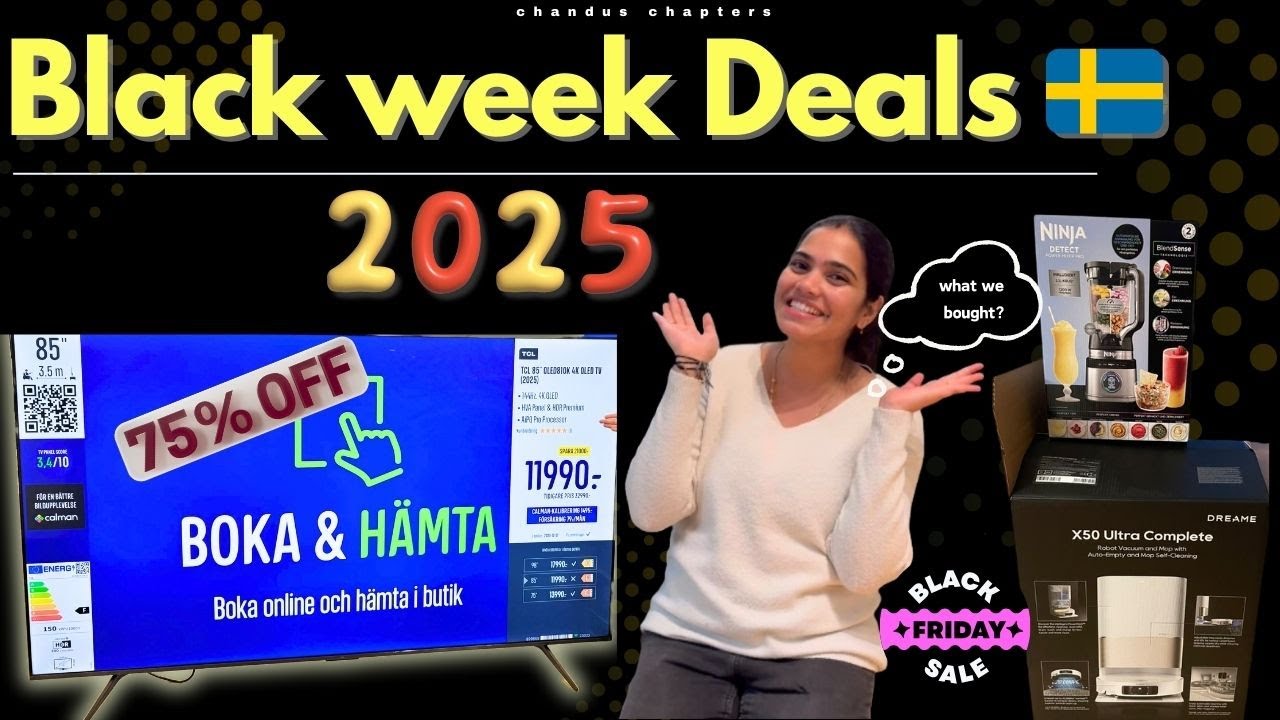 Black Week 2025 Sweden 🛍️ | 75% OFF Deals | What We Bought at Elgiganten + Dreame X50 Ultra Review!