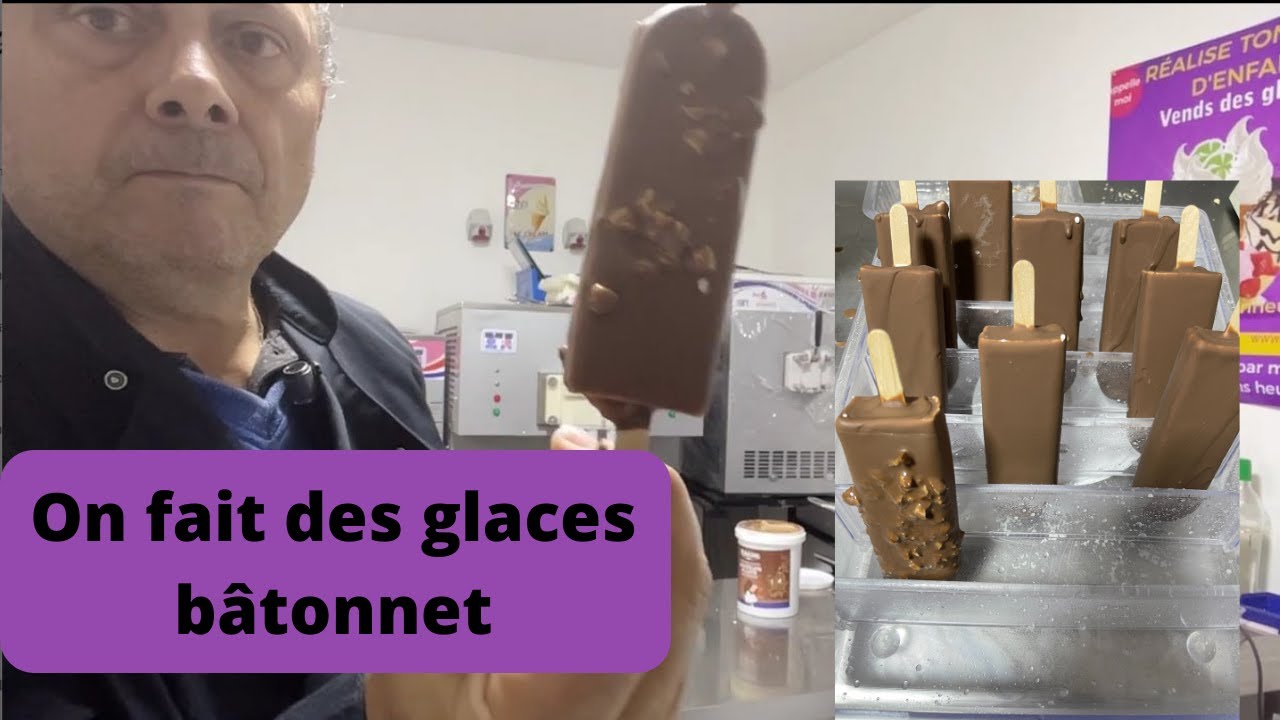 Fabrication glace bâtonnet, c'est plus petit que les magnums