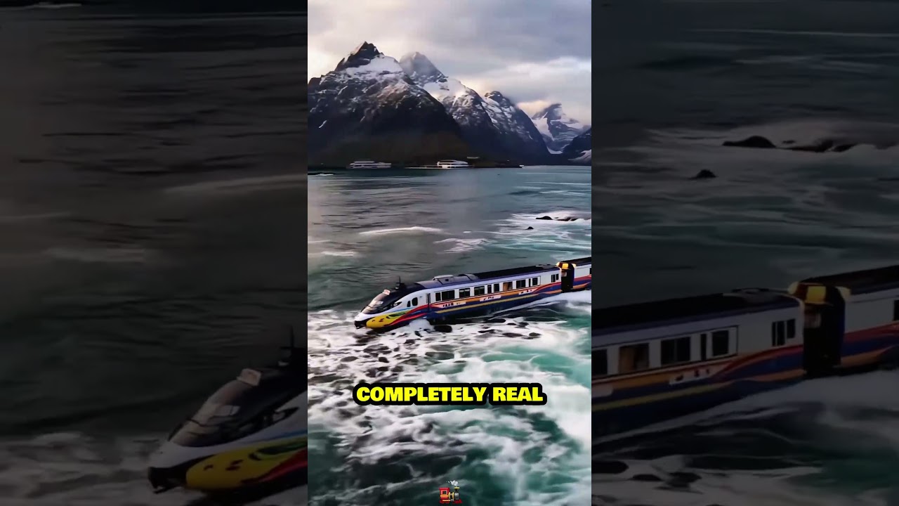 le seul train capable de traverser la mer #technology #building #man #train