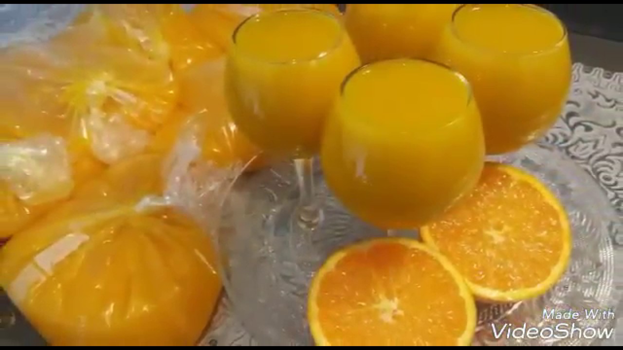 عصيررر رهيييب بطريقة صحية ببرتقاااالة واااحدة خااااتر وبكمية كيبرة مع طريقة  الاحتفاظ بيه في المجمد