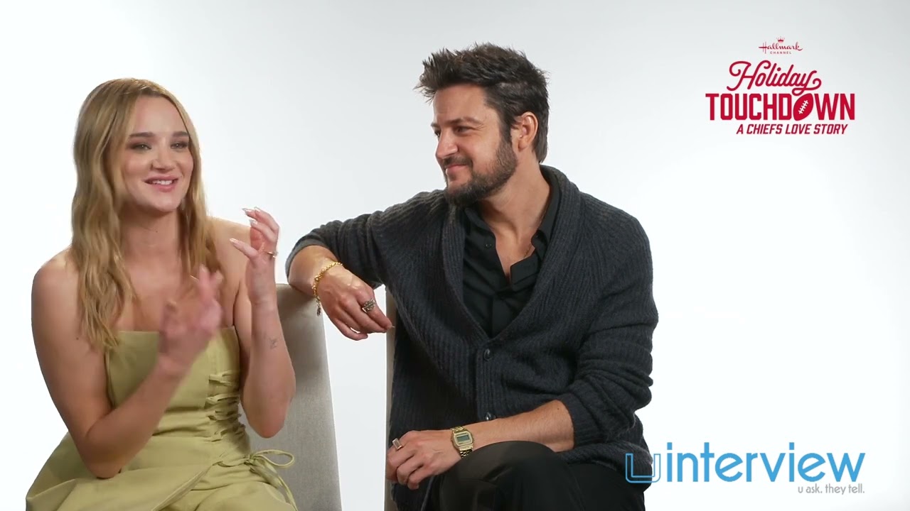 Hunter King  & Tyler Hynes on creating easy romantic chemistry in 'HolidayTouchdown'