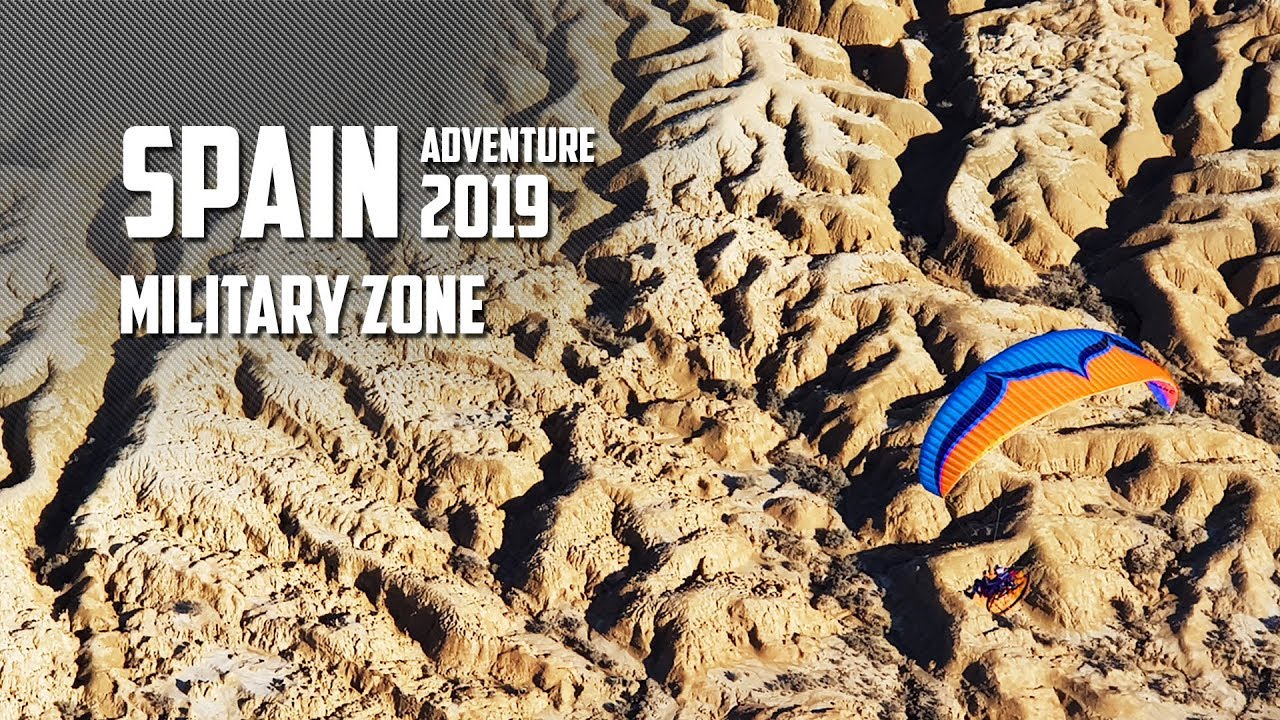 SPAIN paramotor adventure: Planes, tanks, military zone and desert? PART 1/3