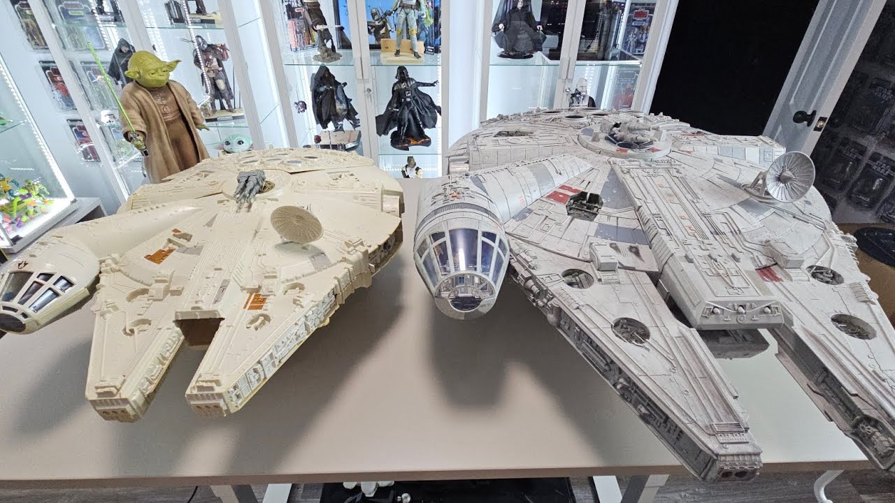 Star Wars Collection. Vintage Millennium Falcon Vs New.