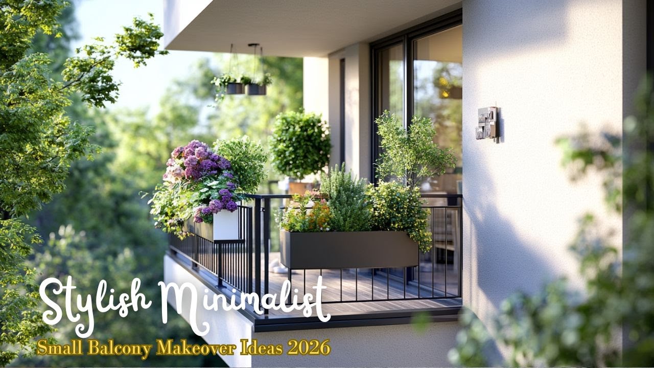 Small Balcony Makeover Ideas 2026  Stylish Minimalist Balcony Design for Modern Apartments