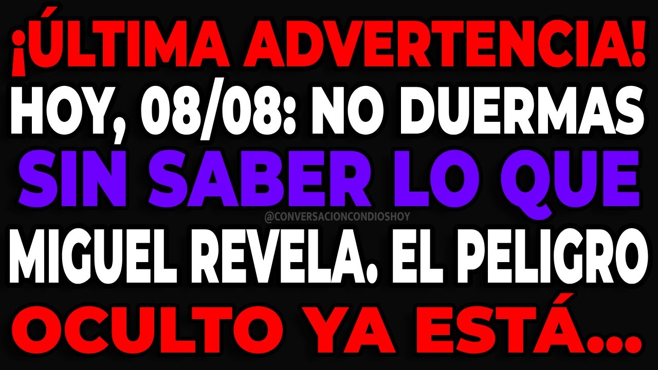 ¡Debes protegerte, es urgente! ⚔️ El arcángel Miguel revela lo que está oculto
