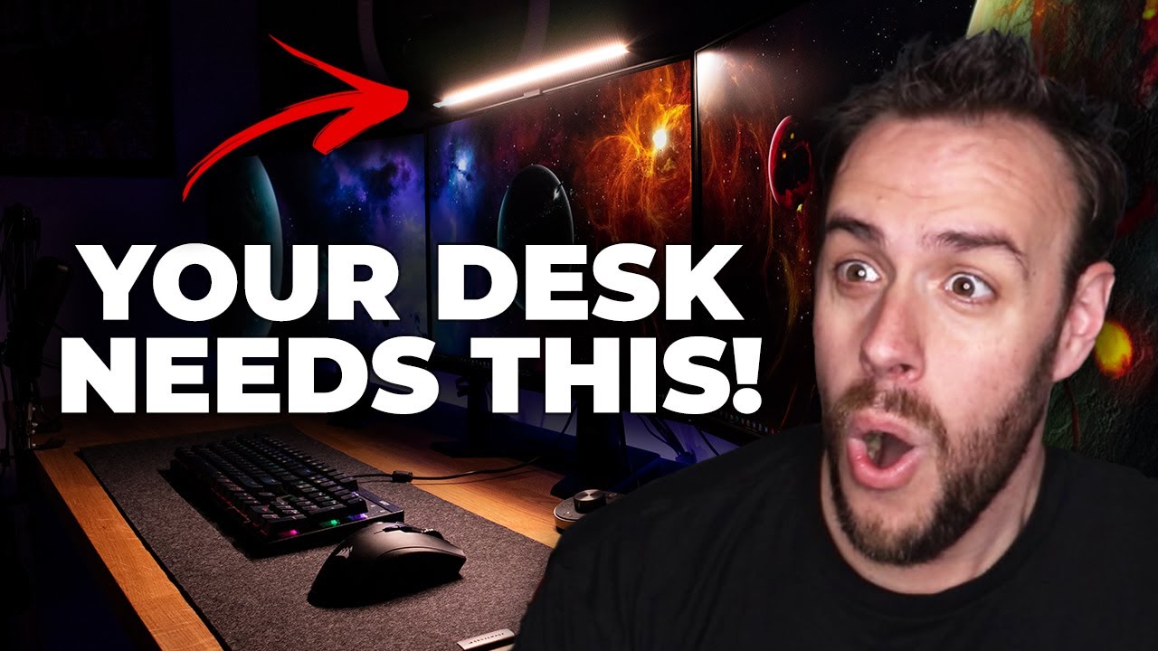 This Monitor Light Bar TRANSFORMED my Desk Setup! (BenQ ScreenBar Plus)