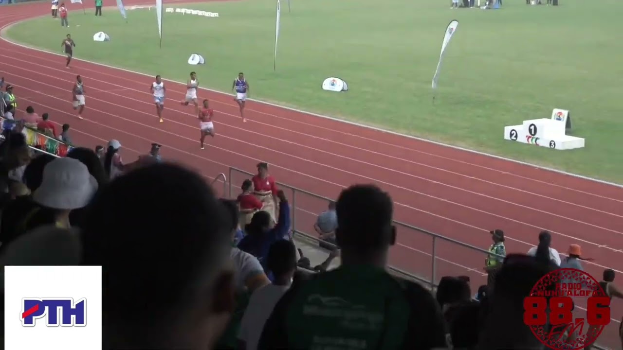 Senior boys 400m relay final.