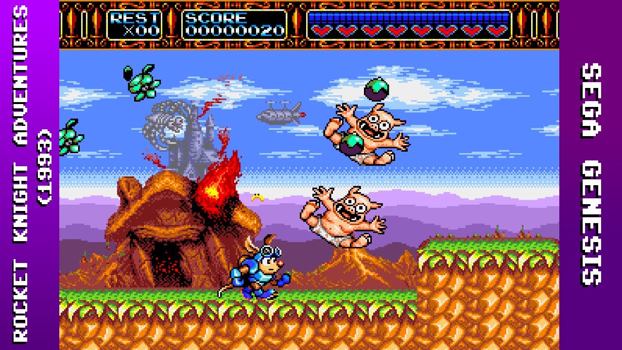 Rocket Knight Adventures Longplay (Sega Genesis) [QHD]