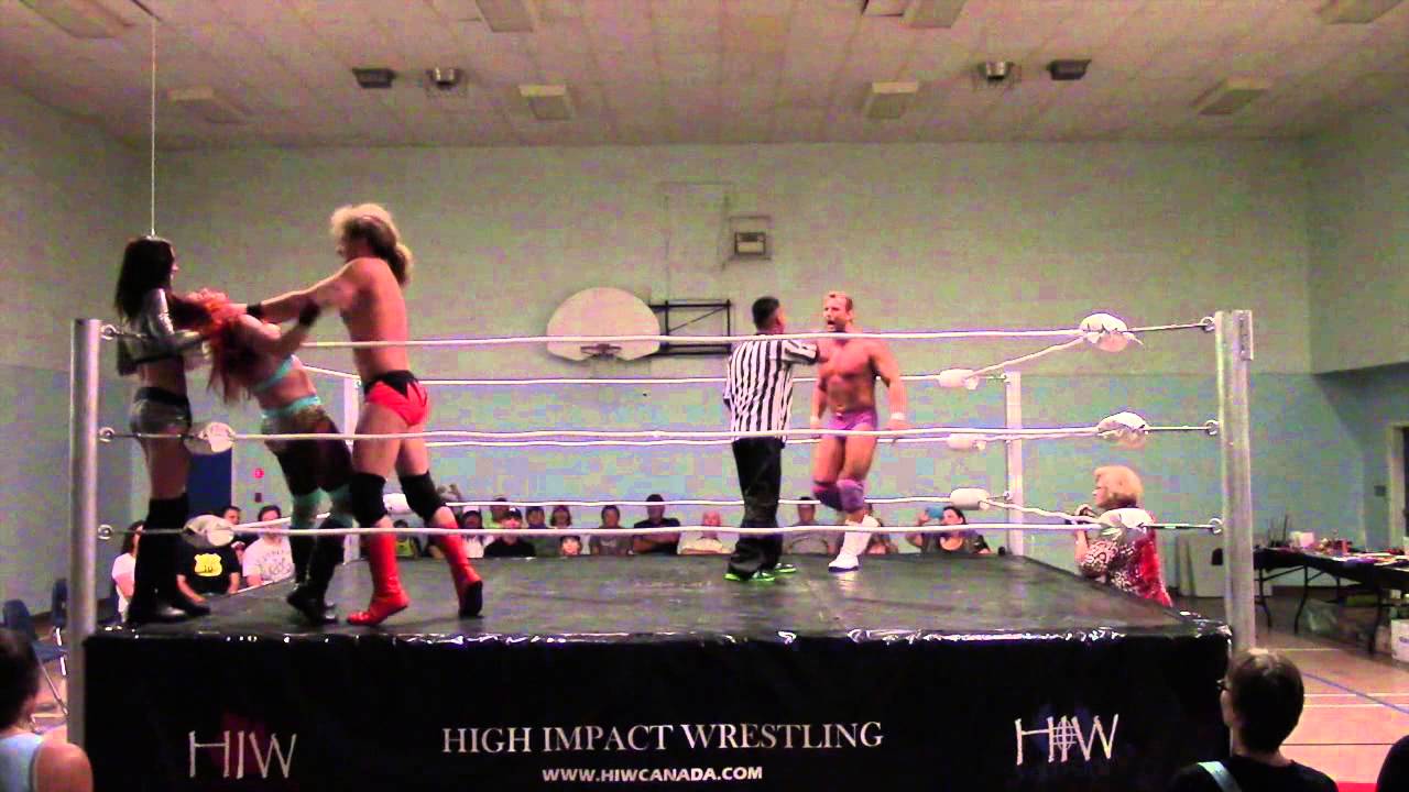 Michael Allen Richard Clark & Jaida vs Danny Duggan & April Hunter PA, Sask. Aug. 4 '14