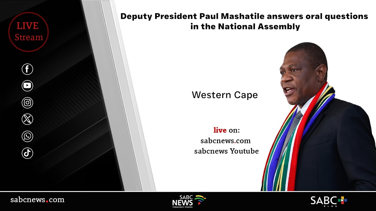Deputy President Paul Mashatile answers oral questions in the National Assembly