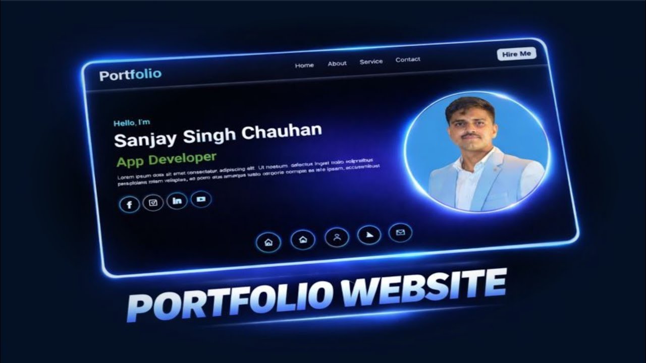 Build a modern portfolio website using html and css only