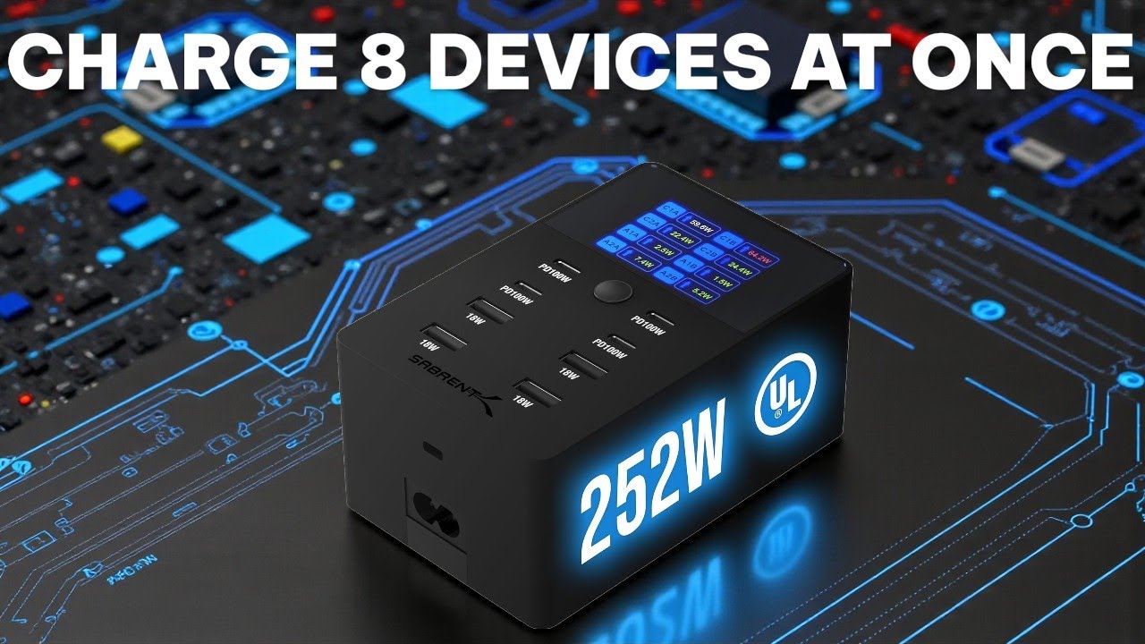 This SABRENT 252W  Charger Powers 8 Devices at Once!