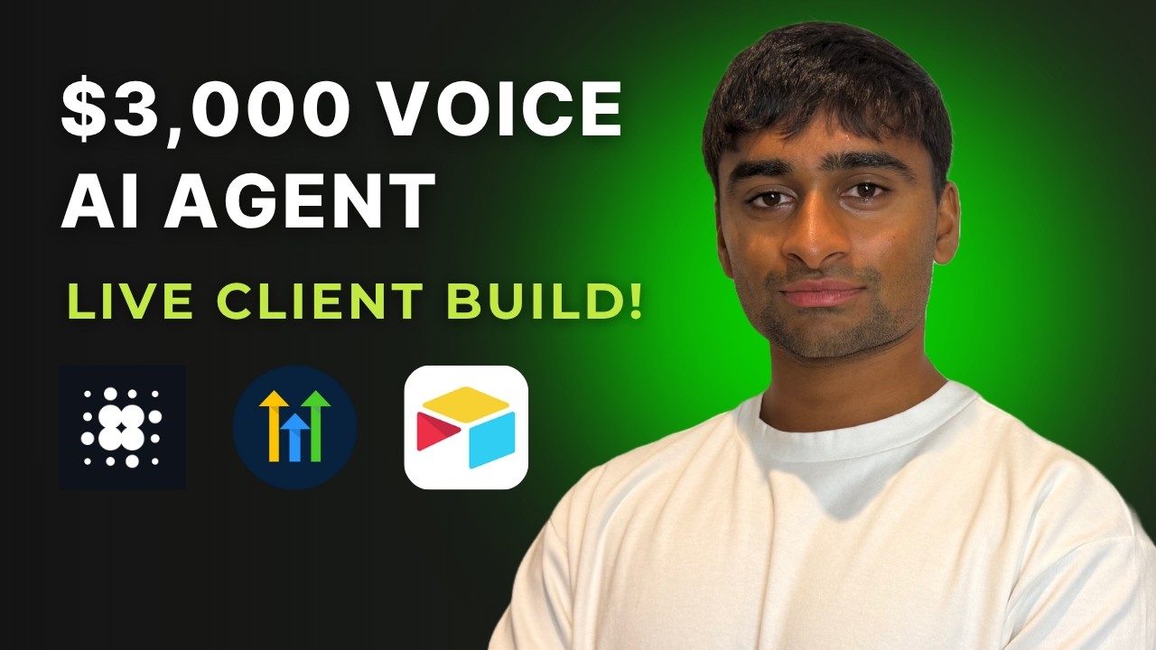 I Built a $3,000 AI Voice Agent To Book Sales Calls for My Client LIVE (No-Code)