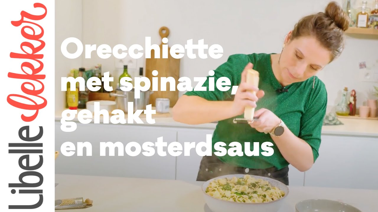 Klaar in 30 minuten: orecchiette met spinazie, gehakt en mosterdsaus