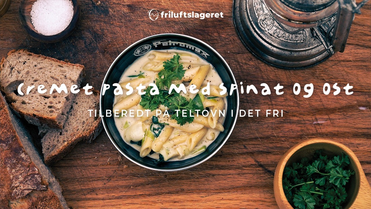 Pasta Med spinat og ost