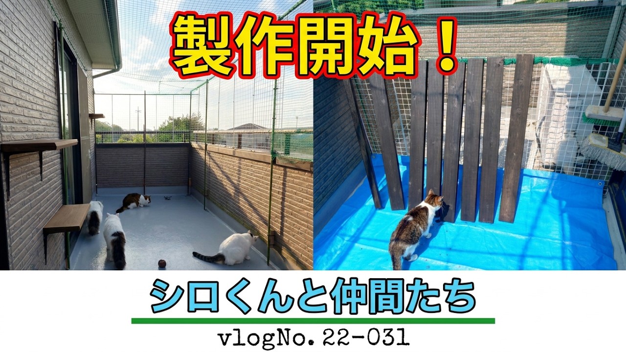 【猫用ベランダ】ベランダキャットルームをつくります。【人気動画】【猫　脱走防止】