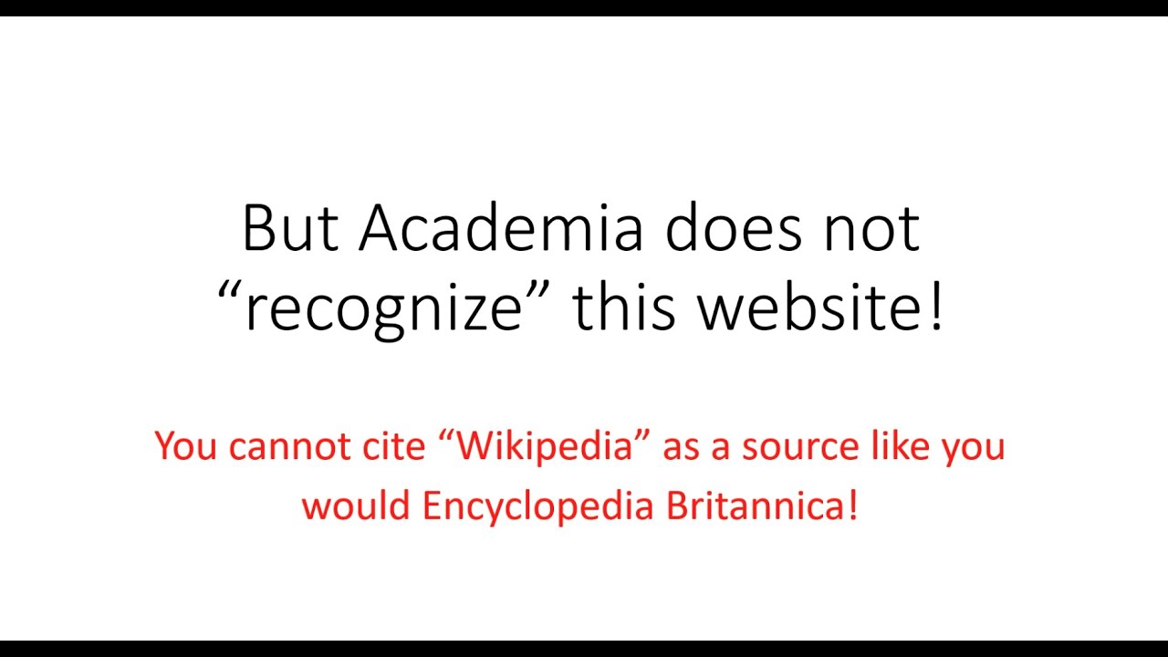How (Not) To Use Wikipedia