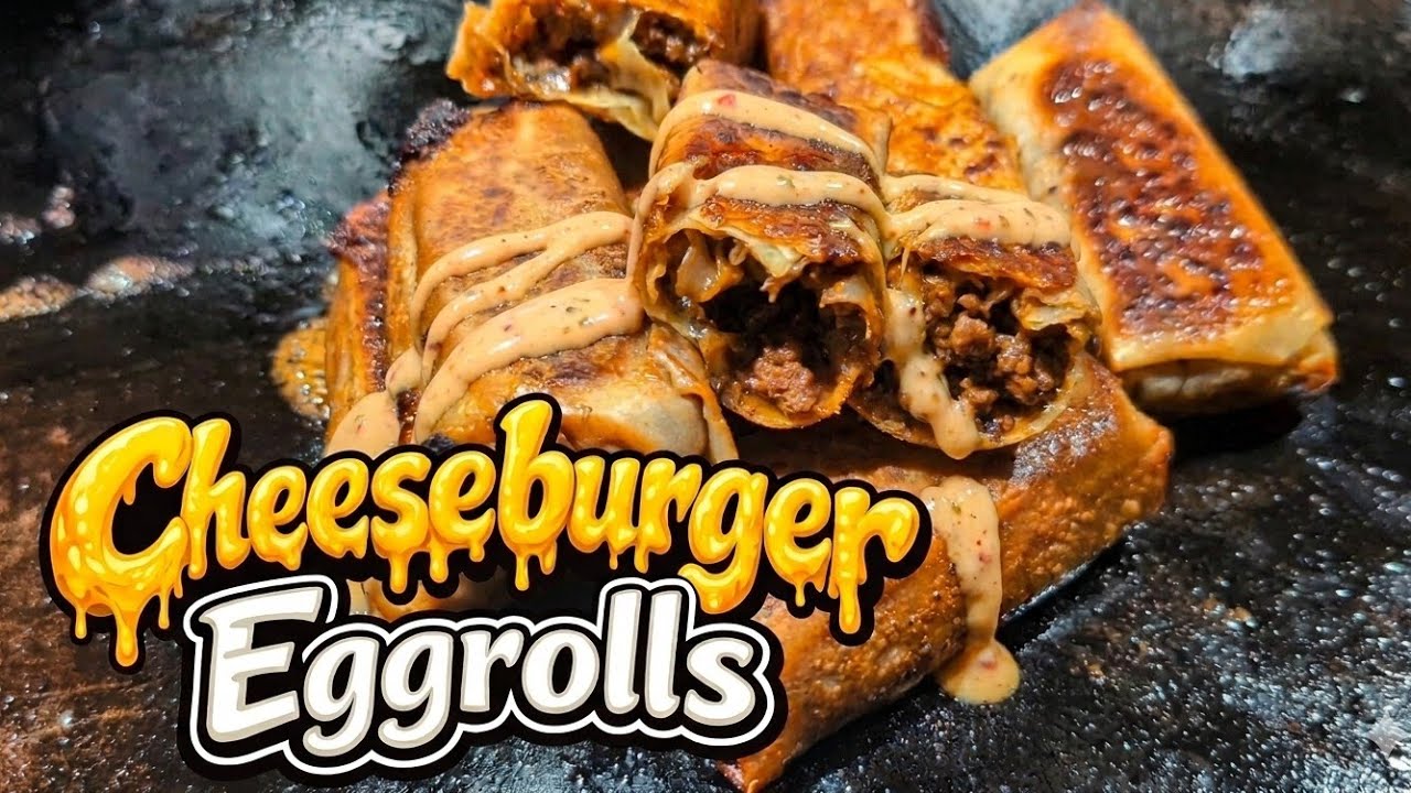 Juicy Cheeseburger Eggrolls! 🍔 The ULTIMATE Griddle Mashup