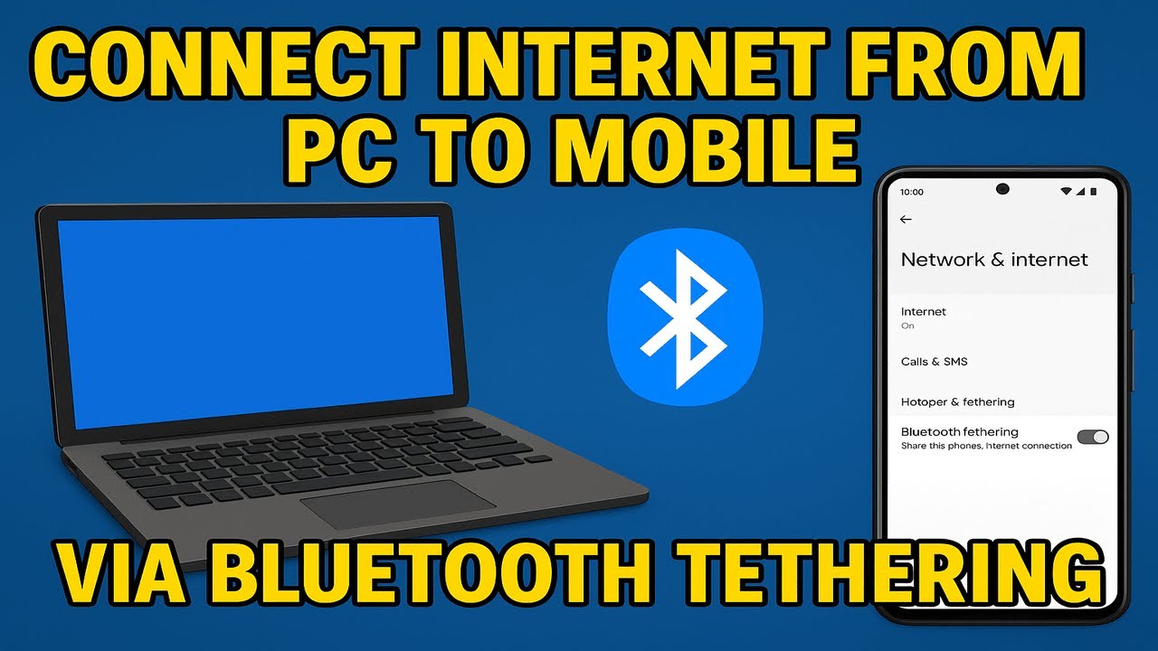 How To Connect Internet From PC to Mobile Via Bluetooth Tethering Android To Pc (UPDATED)