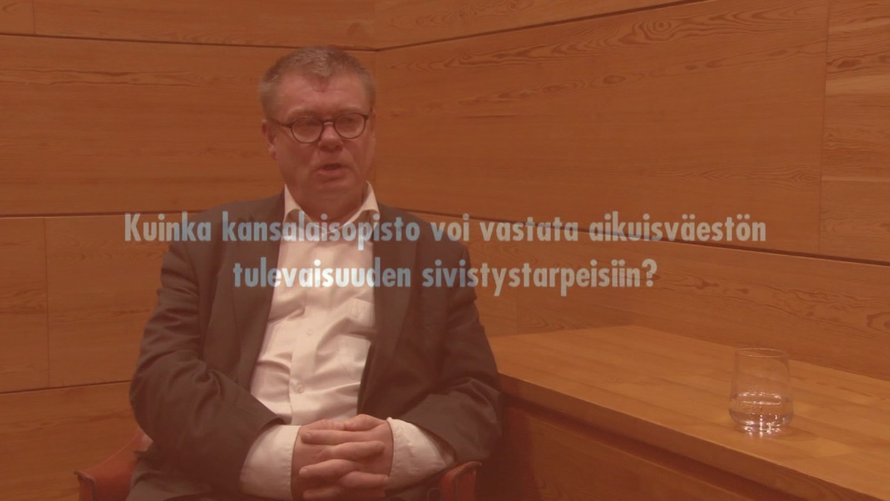 Kokemuksia kansalaisopistosta: kansanedustaja Kimmo Kivel&auml; (ps.)