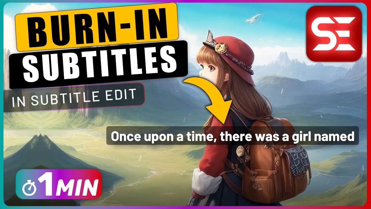 How to BURN-IN Subtitles to Video with Subtitle Edit